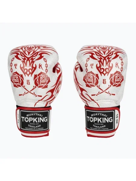 Топ King Boxing Dragon червени/бели боксови ръкавици бяло