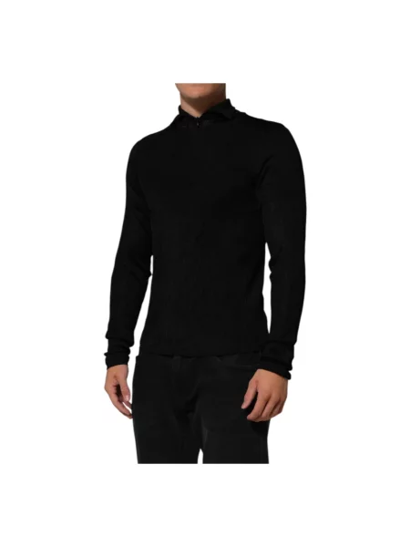 Sweter z golfem Dolce And Gabbana czarny