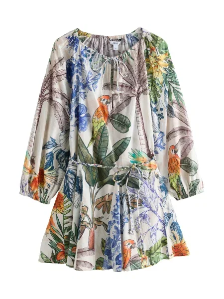 Next Rochie albastru / verde / portocaliu / murdar alb