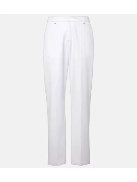 Pantaloni Valentino cu talie joasă alb