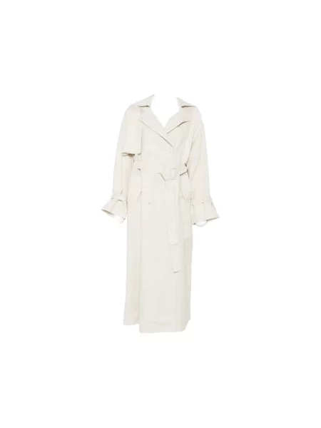 Lniany płaszcz Viktoriachan beżowy