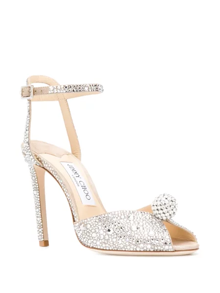 Sandały Jimmy Choo skórzane szare