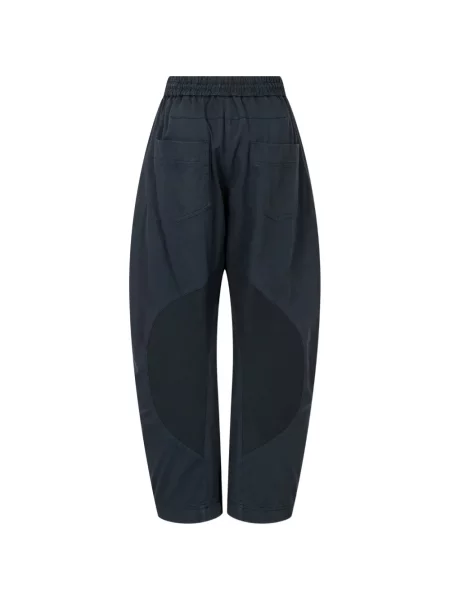 Pantaloni palazzo Tomboy cu cordon albastru