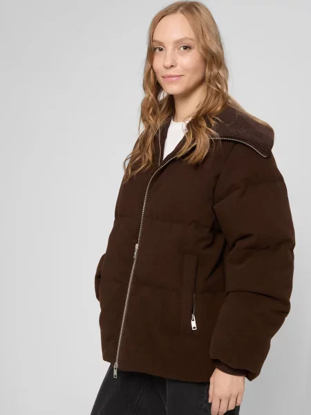 Пуховик PRPY поліестер/акрил коричневий