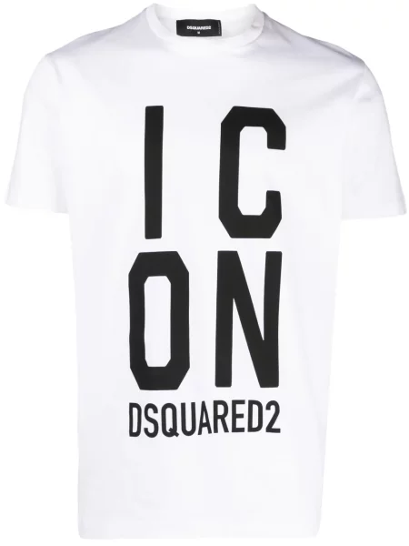 Tricou Dsquared2 cu imagine alb