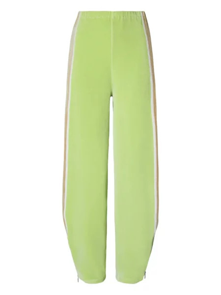 Pantaloni Tory Burch cu dungi verde