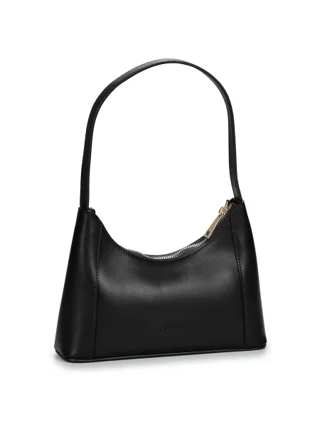 Kožna torba Furla crna
