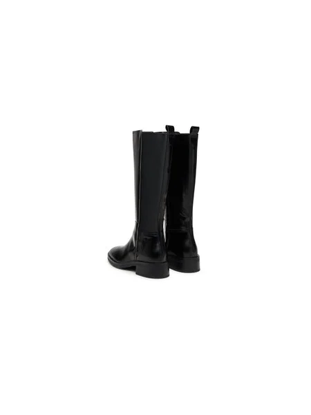 Čižmy Tommy Hilfiger Th Minimal Abrasivato Long Boot čierna