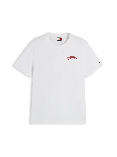 Tommy Jeans Tricou roșu alb