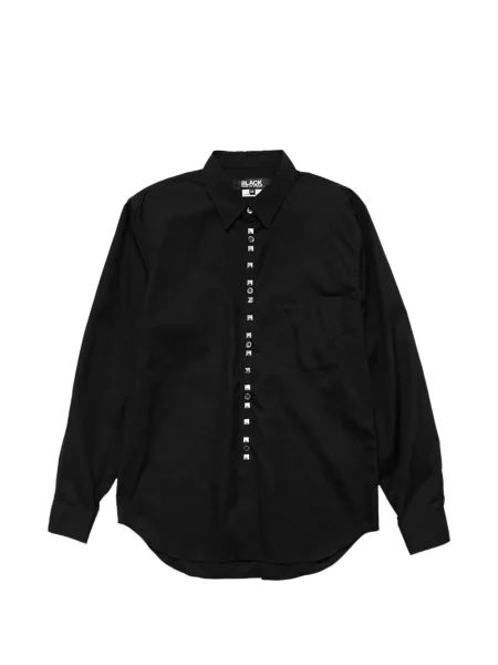 Cămașă Black Comme Des Garçons cu tepi din poplin negru