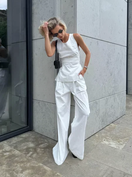 Брюки Jadone Fashion белые