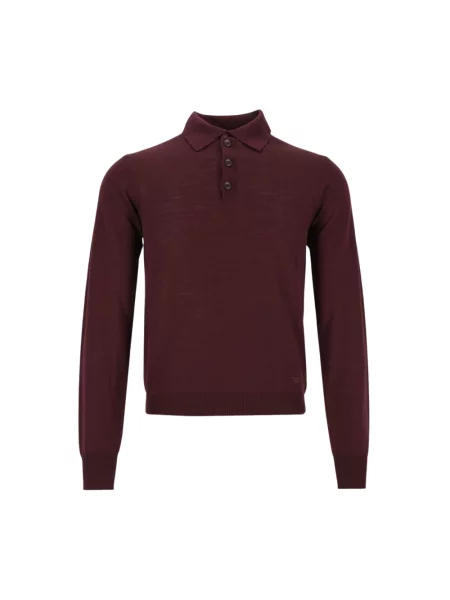 Koszulka polo Emporio Armani wełniana czerwona