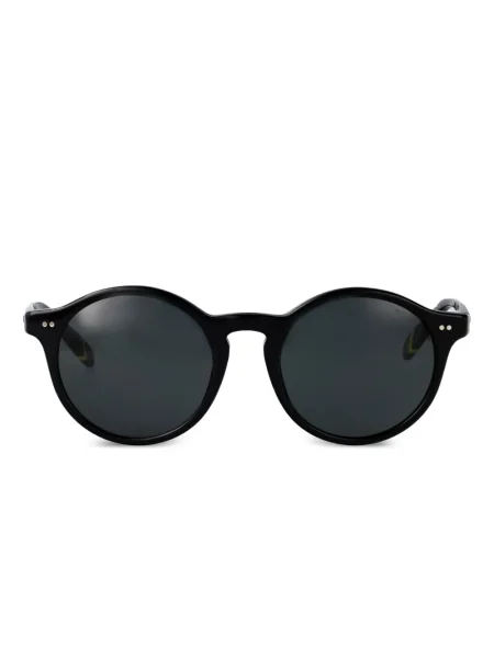 Ochelari de soare Polo Ralph Lauren cu broderie din piele maro