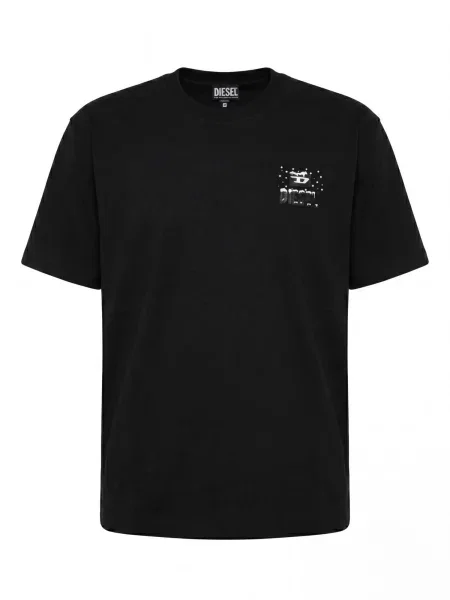 DIESEL Tricou T-WASH-XX' negru