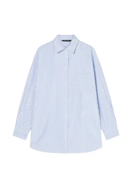Cămașă Armani Exchange cu dungi cu imagine albastru
