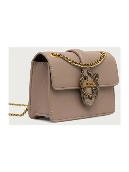 Just Cavalli torebka crossbody z imitacji skóry beżowa