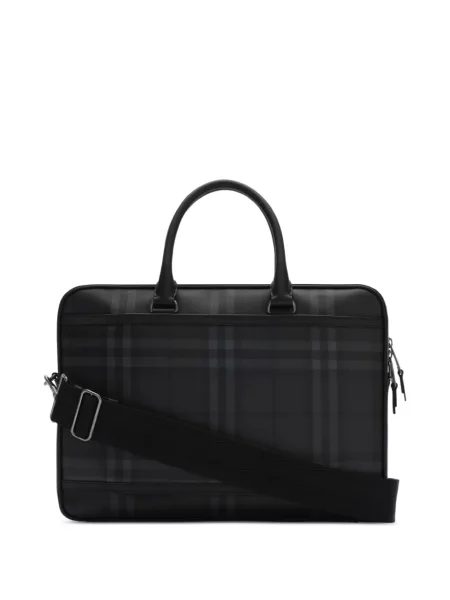 Servietă Burberry în carouri negru