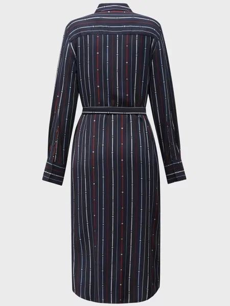 Платье-рубашка Tommy Hilfiger в полоску синее