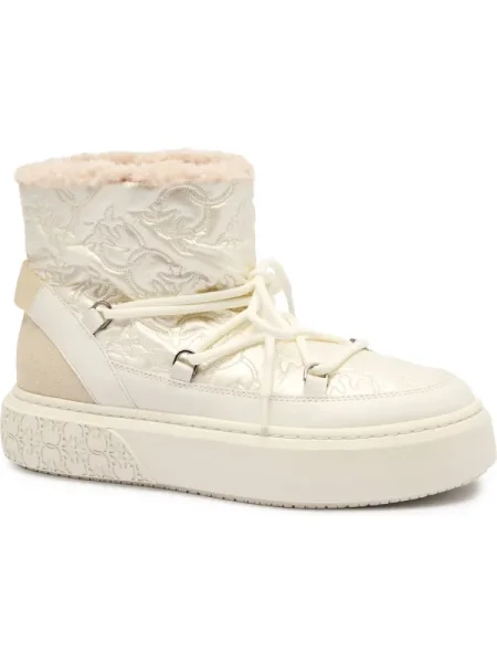 Pinko Bocanci YOKO 19 | shearling cu adaos de piele alb