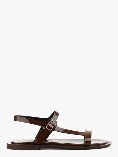 Сандалії LeBERDES лакова натуральна шкіра коричневий