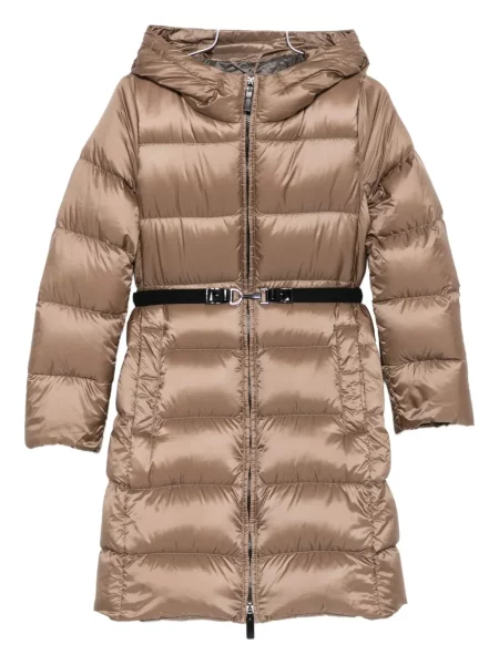 Μπουφάν Max Mara με κουκούλα καφέ