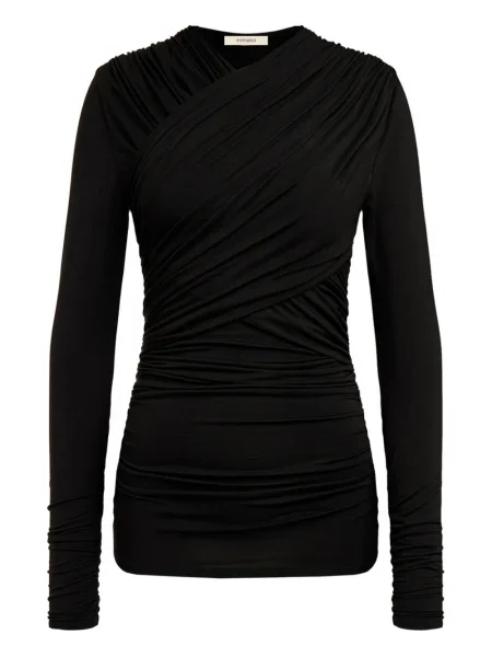 Bluzka 12 Storeez z falbankami drapowana czarna