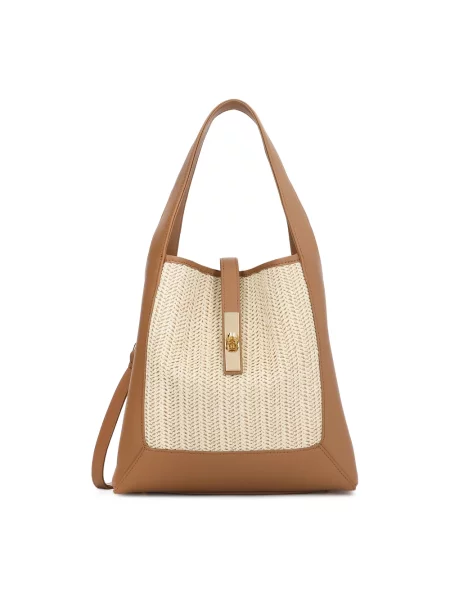 Torebka skórzana Kazar skórzana brązowa