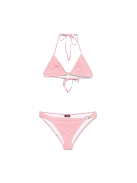 Bikini Gucci z dżerseju różowy