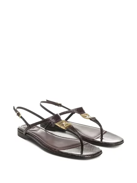 Sandale Fendi din piele maro
