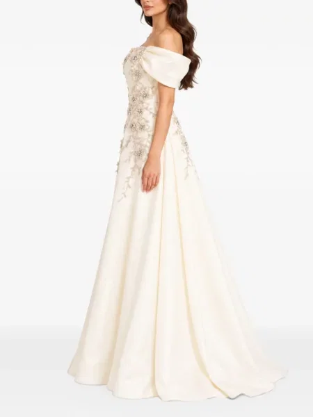 Rochie Loodyana cu model floral alb