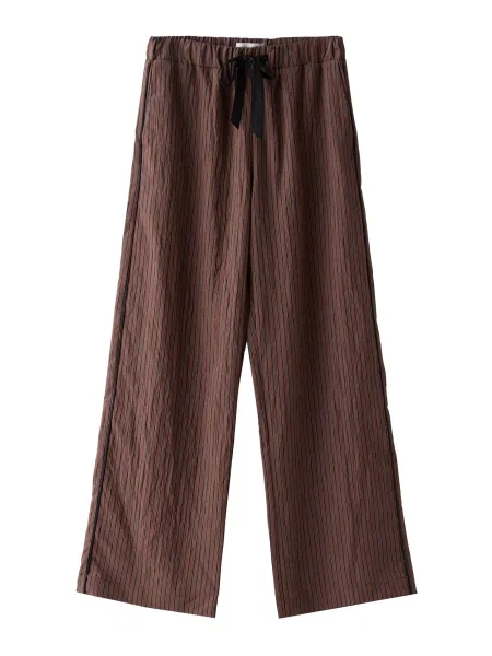 Bershka Hlače marine / rjava bela