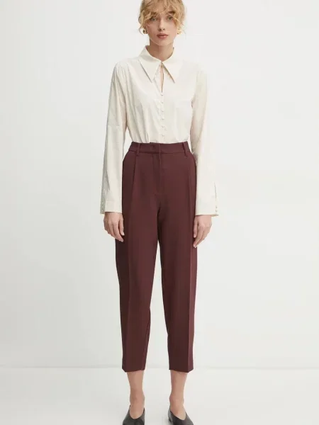 Bruuns Bazaar koszula regular z kołnierzykiem klasycznym beżowy