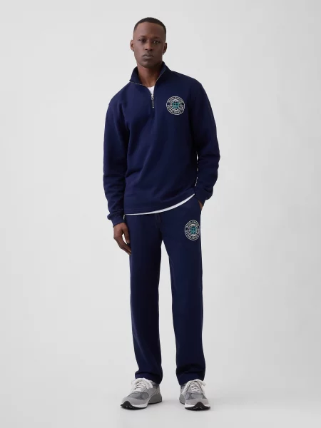 Pantaloni de trening Gap cu autograf albastru