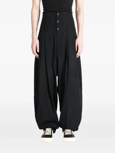 Pantaloni Yohji Yamamoto cu talie înaltă negru