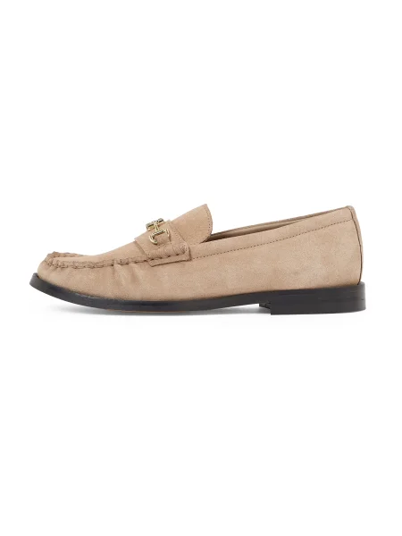 Tommy Hilfiger Pantofi Soft Suede Horsebit Loafer bej