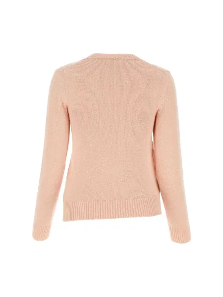 Dzianinowy sweter Jil Sander różowy