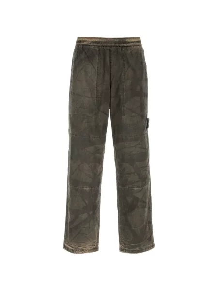 Pantaloni Stone Island cu strasuri alergare gri