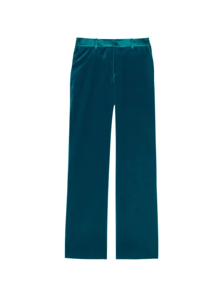 Pantaloni Rabanne de catifea albastru