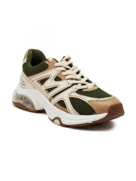 Michael Kors Sneakers tornacipő bőr hozzáadásával bézs