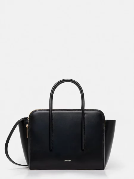 Calvin Klein torebka skórzana czarny