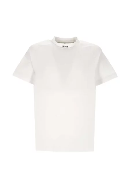 Tricou Boss cu imagine alb