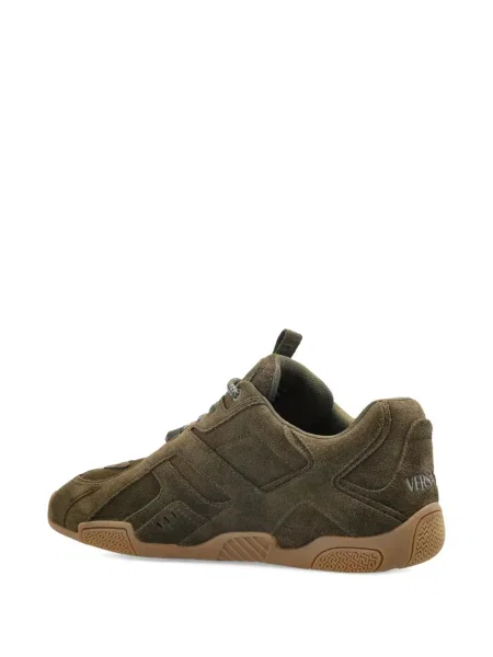 Fűzős szarvasbőr sneaker Versace zöld