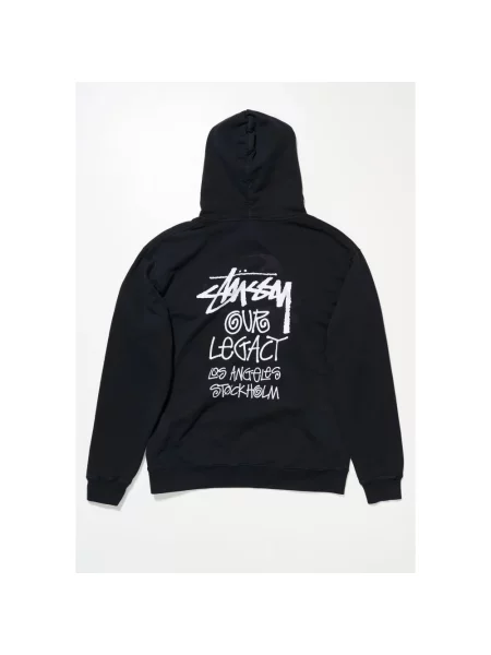 Bluza z kapturem Stussy z kapturem czarna