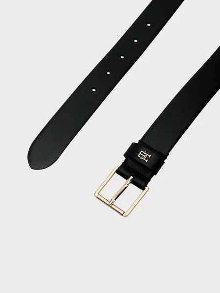 Шкіряний ремінь Tommy Hilfiger чорний