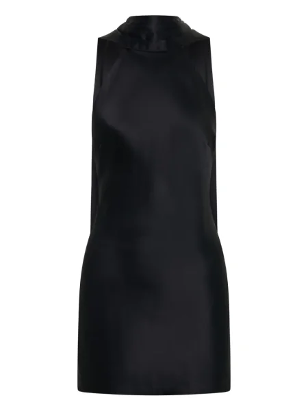 Rochie mini Nicholas cu gât halter de costum negru