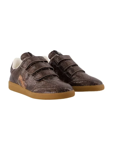Sneakersy Isabel Marant skórzane brązowe