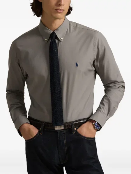 Dlouhá pruhovaná s límcem kšiltovka Polo Ralph Lauren modrá