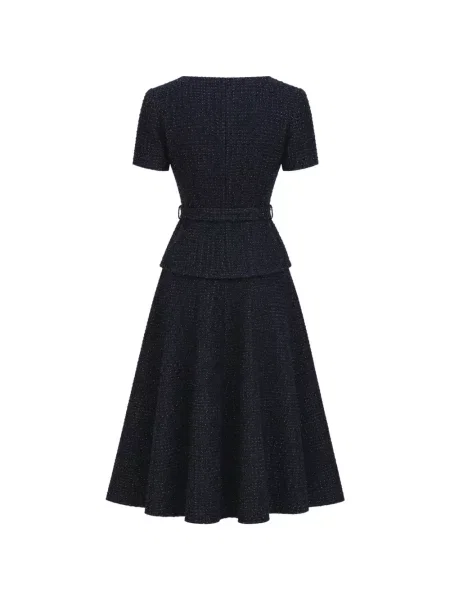 Rochie midi Self-portrait albastru