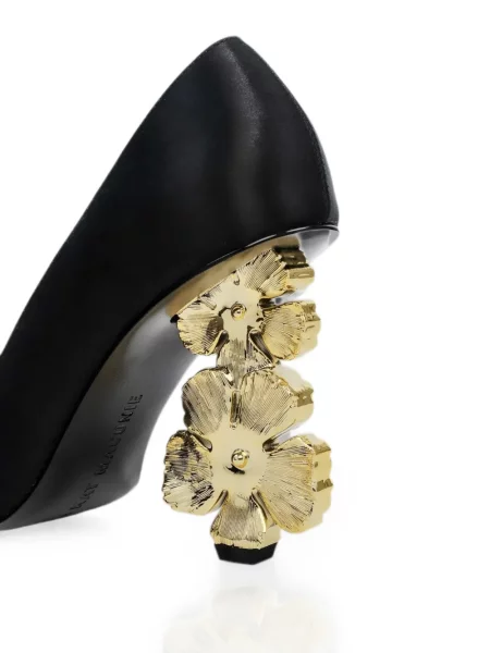 Pantofi cu toc Kat Maconie cu model floral negru