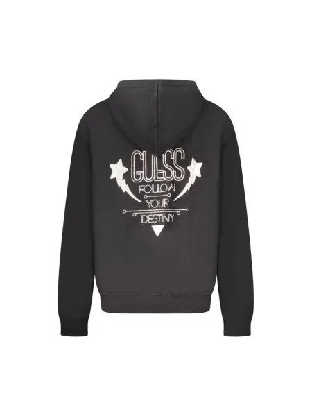 Jeansy Guess z długim rękawem z dekoltem w serek czarne